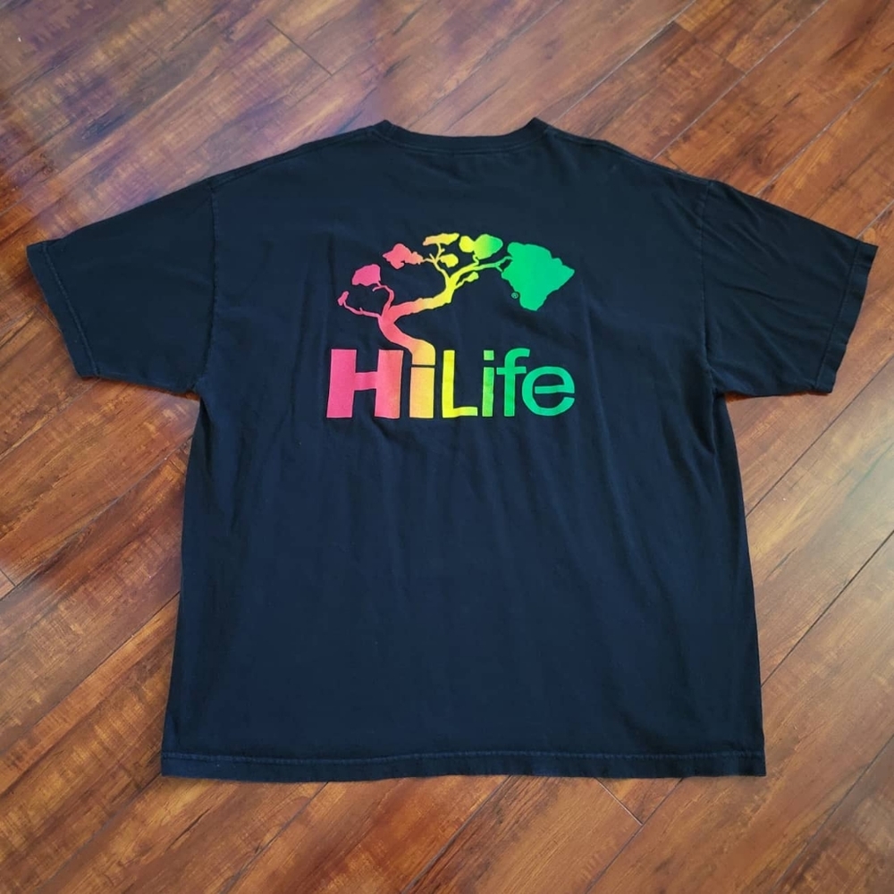 HiLife Red Yellow Green On Black T-Shirt